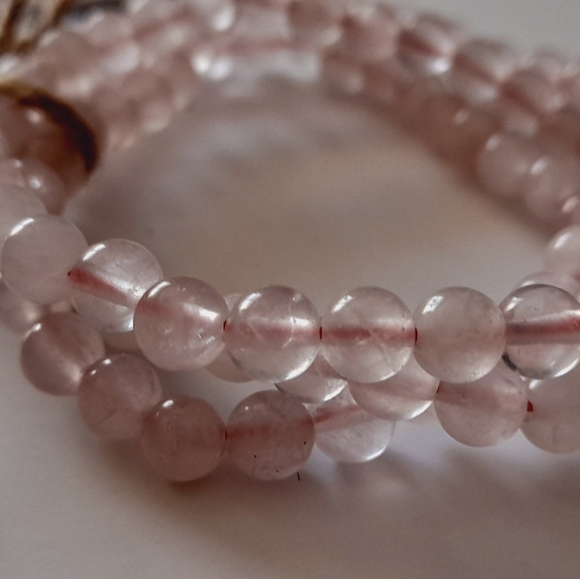 Set Of Three Rose Quartz Bracelts - Picture 5 of 5